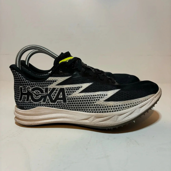 Size 10 - Hoka One One U Crescendo MD Black  Womens Track Spikes Running Shoes - Picture 1 of 11